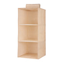 Minleaf Cotton Linen Hanging Closet Organizer Foldable Clothes Storage Bag
