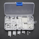 Suleve M3NH6 300Pcs M3 Nylon Screw White&Black Hex Screw Nut PCB Standoff Spacer Assortment Kit