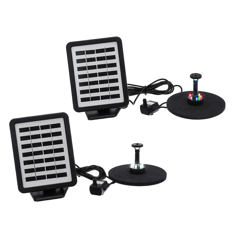 1.5W 180L/H LED Solar Fountains Pump Pond Pool Fish Tank Bird Bath Water Pump built in Battery Floating Kit with 4 Sprinkler Heads