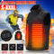 Dual Button USB Electric Outdoor Heating Vest Clothes Carbon Fiber Warm Back + Belly Heat 3 Gear Control