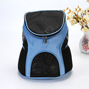 Portable Cat Dog Pet Double Shoulder Mesh Bag Backpack Travel Carrier Case Pouch