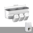 Creative Toothbrush Holder Magnetic Adsorption Inverted Cup Wall Mount Toothpaste Squeezer Family Set