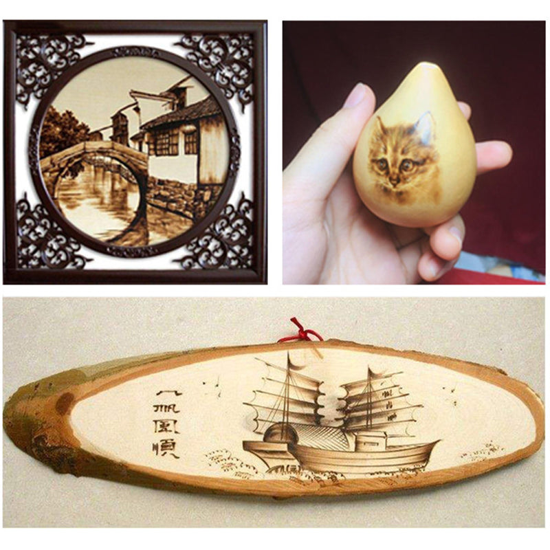 71Pcs Electric Solder Iron Wood Burning Pen Stencil Craft Pyrography Tool