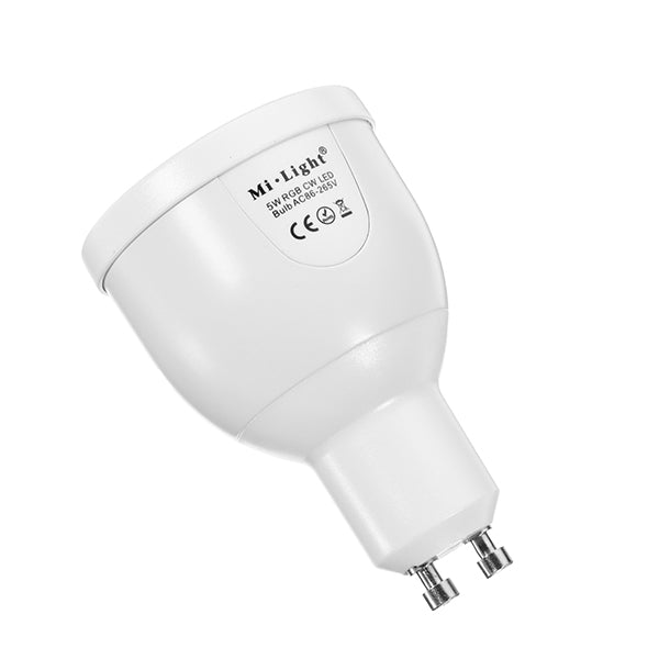 Mi Light Dimmable GU10 5W RGBW LED Smart Bulb 2.4G Wireless WiFi APP Control Lamp AC86-265V