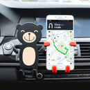 Carton Bear Silicone Flexible Car Air Vent Holder Phone Mount for iPhone X Samsung S8 Xiaomi 6 GPS