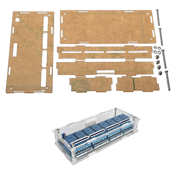 Transparent Acrylic Case Protective Housing For 8 Channel Relay Module