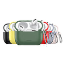USAMS US-BH568 Pure Silicone Shockproof Earphone Storage Case with Keychain for Apple Airpods 3 Airpods Pro
