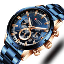 CURREN 8355 Business Men Watch Waterproof Luminous Display Stainless Steel Quartz Watch