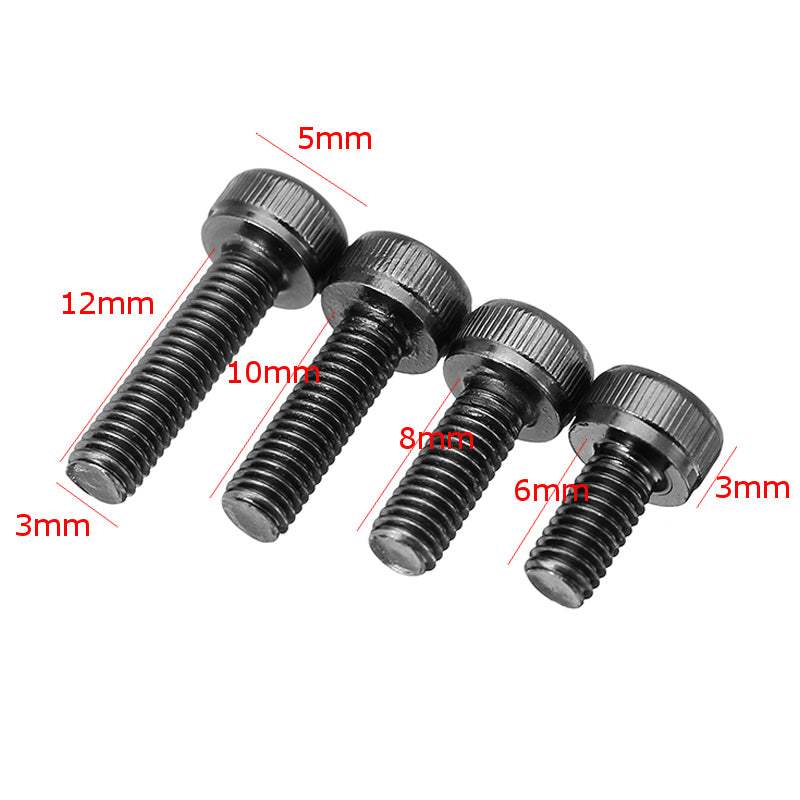 Suleve M3ASH1 10pcs M3 Hex Socket Cap Head Screws Alloy Steel Titanium Plated 12.9 Grade