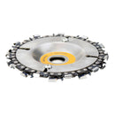 4 Inch Wood Carving Disc 22 Links Dual Saw Teeth Disc Cut For 100/115 Angle Grinder