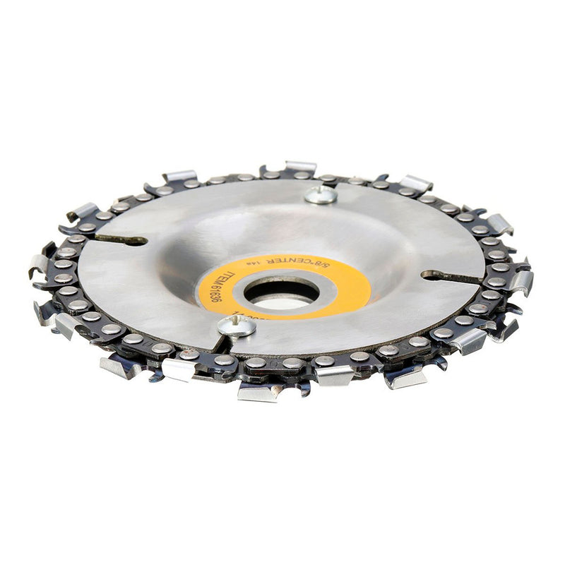 4 Inch Wood Carving Disc 22 Links Dual Saw Teeth Disc Cut For 100/115 Angle Grinder