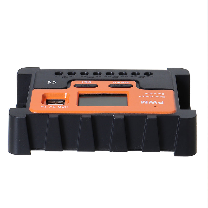 LCD Display 12V/24V Auto Solar Charge Controller PWM Controller Dual USB Controller For PWM Solar Panel 10A-30A