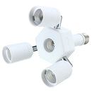 3 in 1 Rotatable E27 Base LED Light Lamp Bulb Adapter Holder Socket Splitter