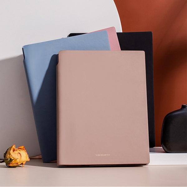 XIAOMI Ecosystem Deli 22290 U-shape PU Leather Notebook Simple Fashion Business Meeting Record Notepad with Pen Slot and Card Slot