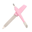 3 In 1 Stainless Steel Sanding Nail File Buffer Scraper Dead Skin Barb Cuticle Polish Manicure Tool