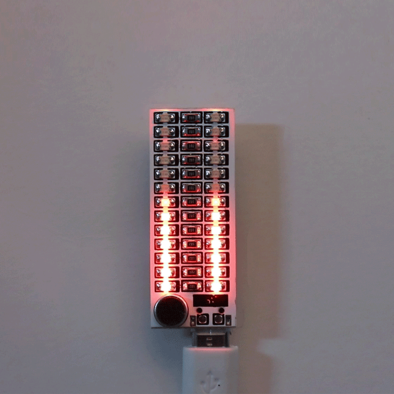 2*13 USB Mini Voice Control Music Audio Spectrum Flash Volume Level Indicator LED Display Module
