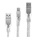 Dual USB 2.0 A Male to Mini 5pin B Male Data Power Cable for 2.5 HDD Hard Drive