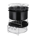 9 In 1 Set  Air Fryer Accessories Kitchen Fryer Pizza Pan Bread Shell Frying Pan Mutifunctional