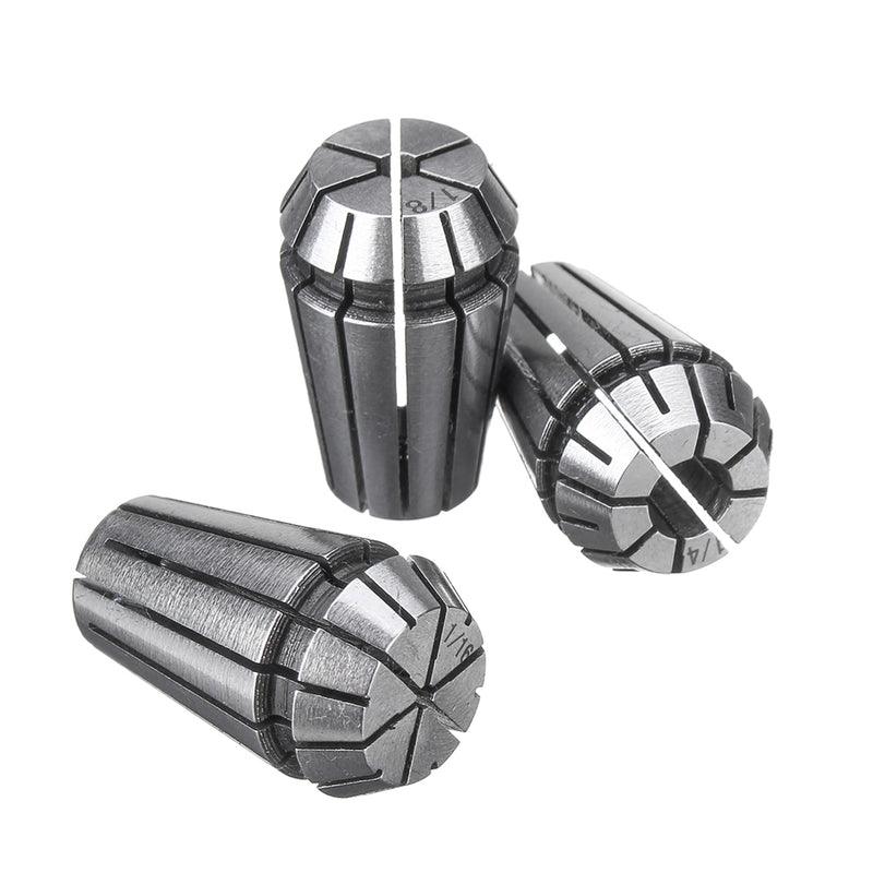 3pcs ER16 1/16 1/8 1/4 Inch Spring Collet Set For Engraving Machine Milling Lathe Tool