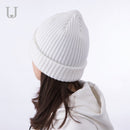 Jordan&judy Windproof Soft Wool Knitted Cap Sports Travel Warm Running Hat Men Women