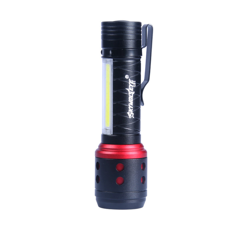 Skywolfeye E81 COB+XPE 4 Modes 300Lumens Zoomable Mini Portable LED Flashlight 14500/AA Battery Work Light