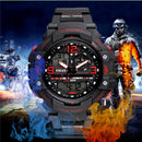 SMAEL 1379B Calendar LED Digital Watch Outdoor Dual Display Male Wristwatch