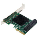 SSU SA3006 PCI-E to 6 Port SATA 3.0 Controller Card Expansion Card Adapter Board with Heat Sink Expansion Adapter Board