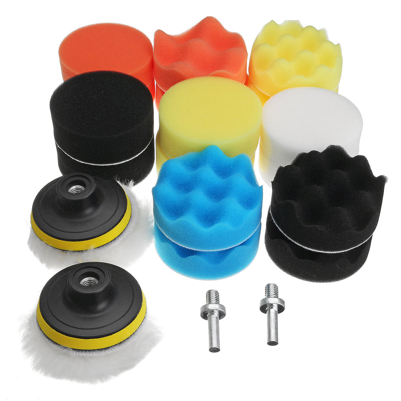 22pcs 80m Polishing Pad Sponge Buffing Pads Set With M10 Drill Adapter