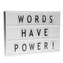 DIY Alphabet Symbol Card Night Light Remote Control Timing Dimming A4 LED Box Advertising Lamp