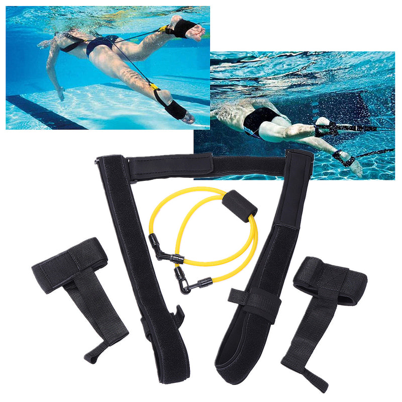 Child Adult Swim Training Strap Safety Leash Swimming Resistance Bungee Belt