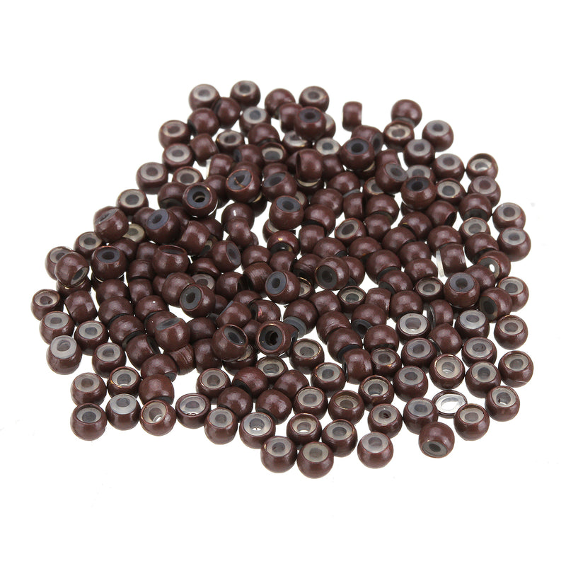 200Pcs Silicone Lined Nano Rings Beads 3.0mm Silicone Micro Bead For Nano Tip Hair Extensions