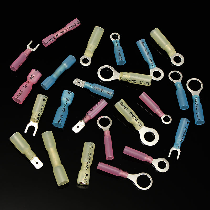 Soloop 250Pcs Heat Shrink Wire Connector Waterproof Kit Automotive Crimp Terminals Set
