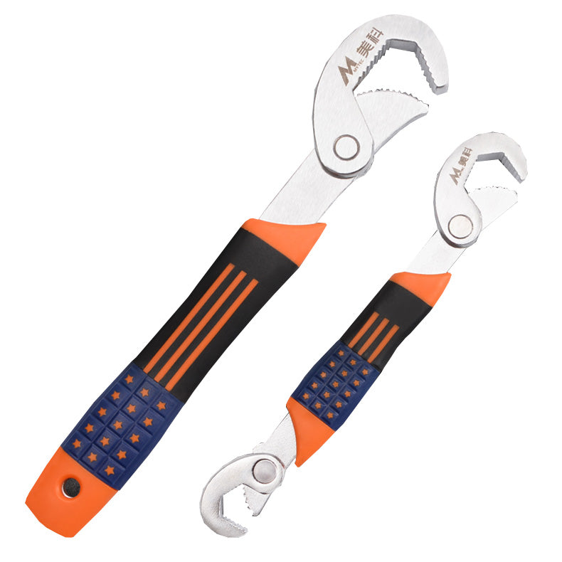 MYTEC Three-Sided Toothed Universal Wrench Multifunctional Faucet Movable Wrench Tool Household Pipe Wrench Universal Pipe Wrench