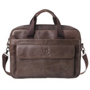 Ourdoor Men Leather Travel  Business Briefcase Laptop Messenger Shoulder Bag