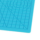 A-Type Blue Silicone 3D Printing Pen Tools Design Mat with Basic Template + 2pcs Insulation Silicone Finger Caps Kit