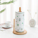 Bamboo Wood Tissue Box Roll Paper Storage Rack Paper Towel Pumping Table Top Storage Paper Roll Quality Three Bags