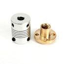 3D Printer T8 300mm Stainless Steel Lead Screw Coupling Shaft Mounting Bracket