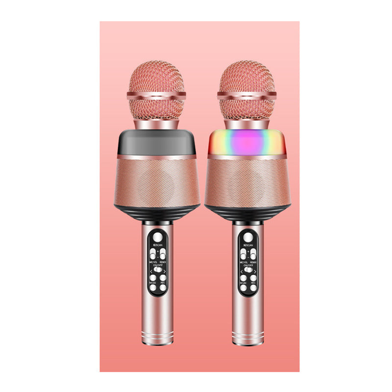 Home Karaoke Microphones Speaker Handheld Music Player Singing Recorder KTV