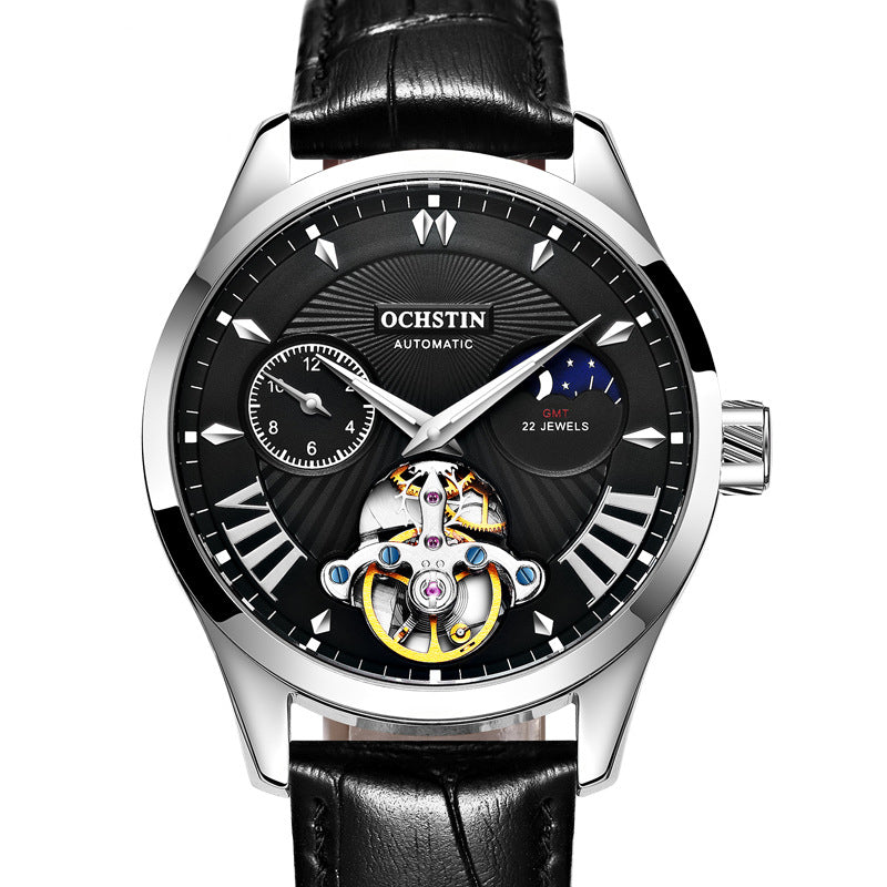 OCHSTIN GA6120 Luminous Display Moon Phase Automatic Mechanical Watch Full Steel Men Watch