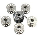 Stainless Steel Sewing Machine Accessories 5 Bobbins 1 Bobbin Case For Brother Toyata Singer