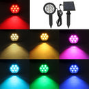 Solar 7 LED Color Changing Spot Light Wall Garden Outdoor Yard Landscape Lamp
