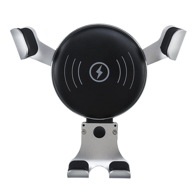Double Coils 10w Qi Wireless Charger Gravity Linkage Automatic Lock Air Vent Car Phone Holder for 4.0-6.0 Inch Smart Phone
