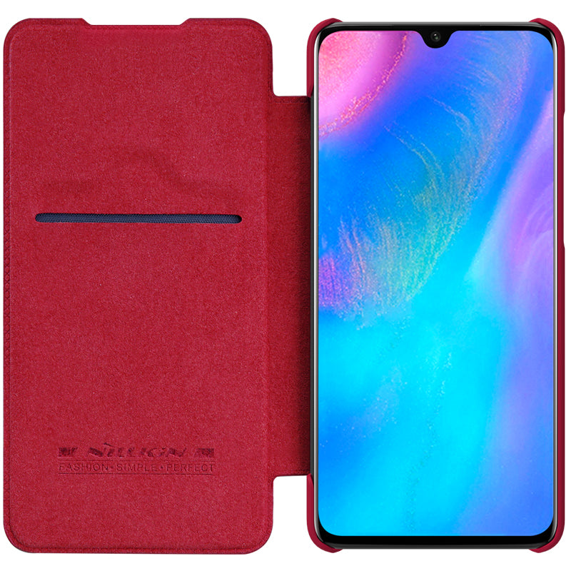 NILLKIN Qin Flip Credit Card Slot Smart Sleep PU Leather Protective Case For Huawei P30