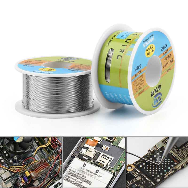 WNB 90g 63/37 Rosin Core Tin Lead 183 Melt Silver Solder Wire Welding Flux 2.0% Iron Cable Reel 0.3mm 0.4mm 0.5mm 0.6mm 0.8mm