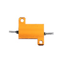 20pcs RX24 10W 1R 1RJ Metal Aluminum Case High Power Resistor Golden Metal Shell Case Heatsink Resistance Resistor