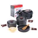 Naturehike NH15T203-G 4 in 1 Picnic Cookware Set Outdoor Portable Camp Tableware For 2-3 Persons