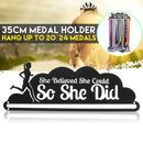 WR Hot Sale Runner's Medal Holder She Believes She Could File Holder Hang Up To 20~24 Medals