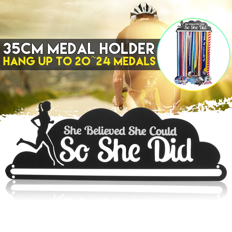 WR Hot Sale Runner's Medal Holder She Believes She Could File Holder Hang Up To 20~24 Medals
