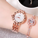 Deffrun Full Steel Case Casual Style Women Wrist Watch Clock Quartz Watches