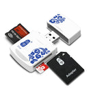 Kawau Mini Portable USB 2.0 TF Memory Card SD MS Card Reader for Computer Tablet PC